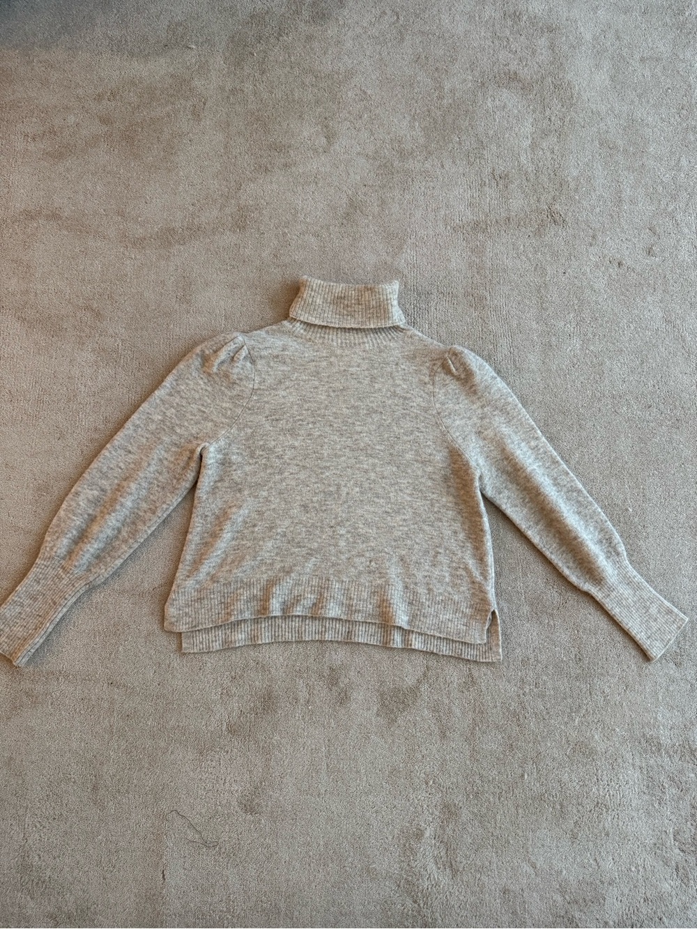Frame Denim Light Heather Gray Turtleneck Sweater